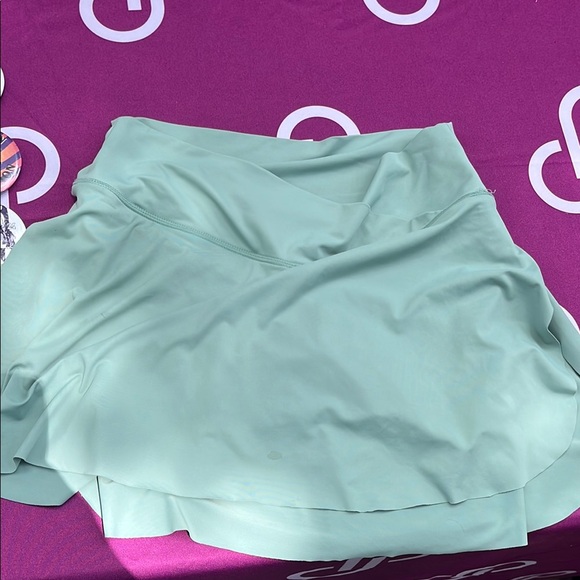 Green Asymmetrical Skater Mini Skirt - Picture 1 of 1